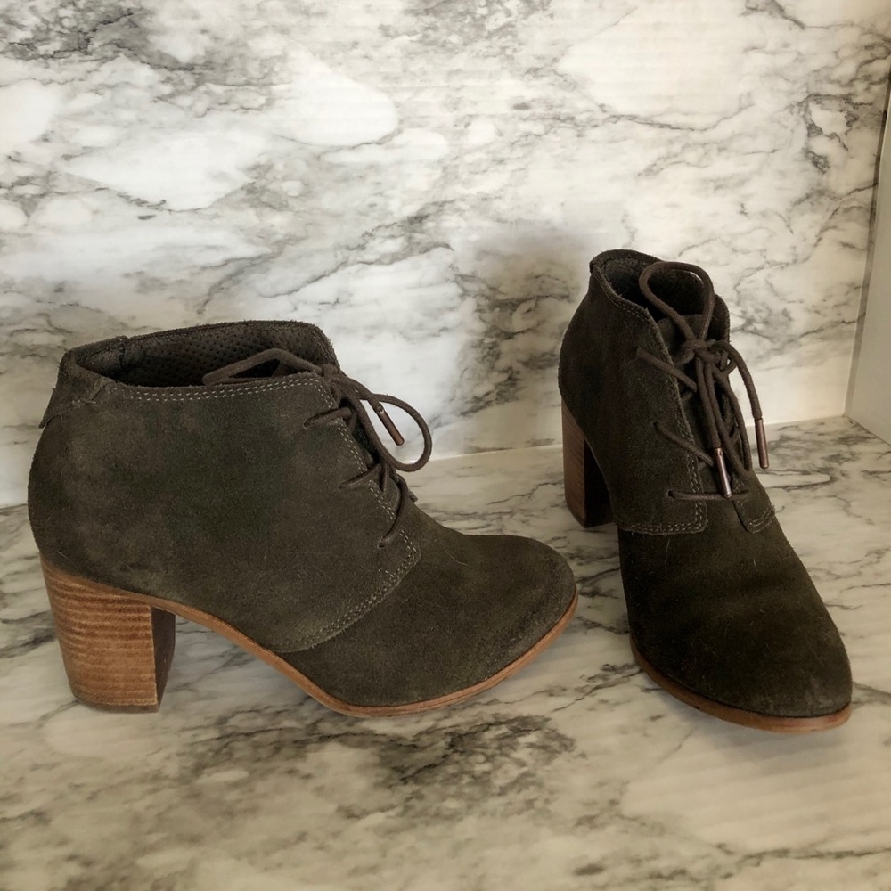 Toms Olive Lunata Lace-Up Bootie